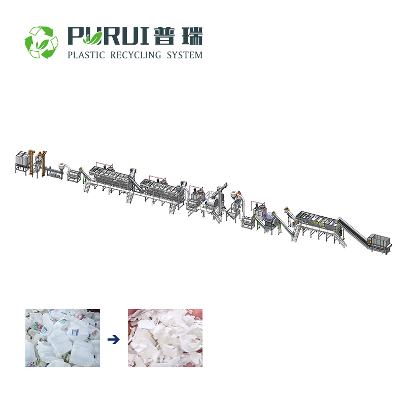 HDPE牛奶瓶回收清洗线
